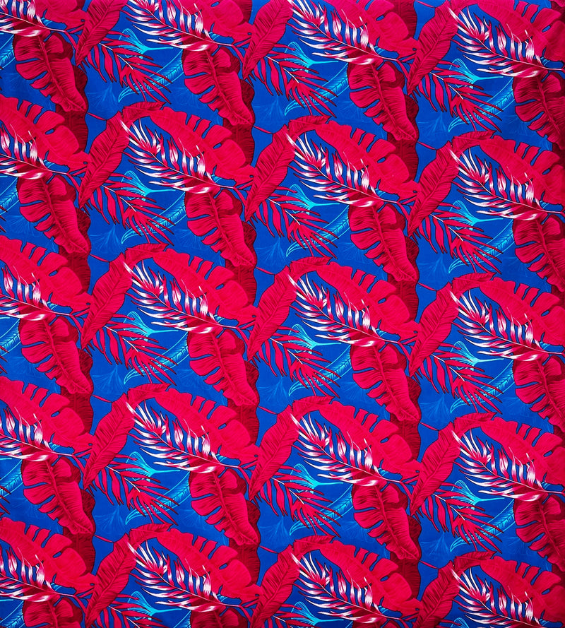 Tropical Leaves All Over design Cotton Fabric | Islands Fabric