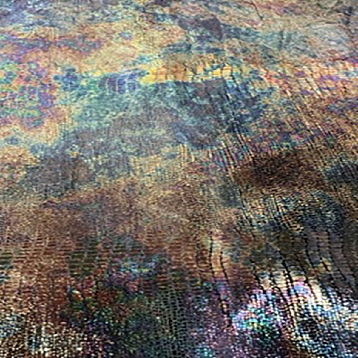 Tie-Dye Velvet Lizard Scale Foil Poly Spandex Fabric | Spandex Palace