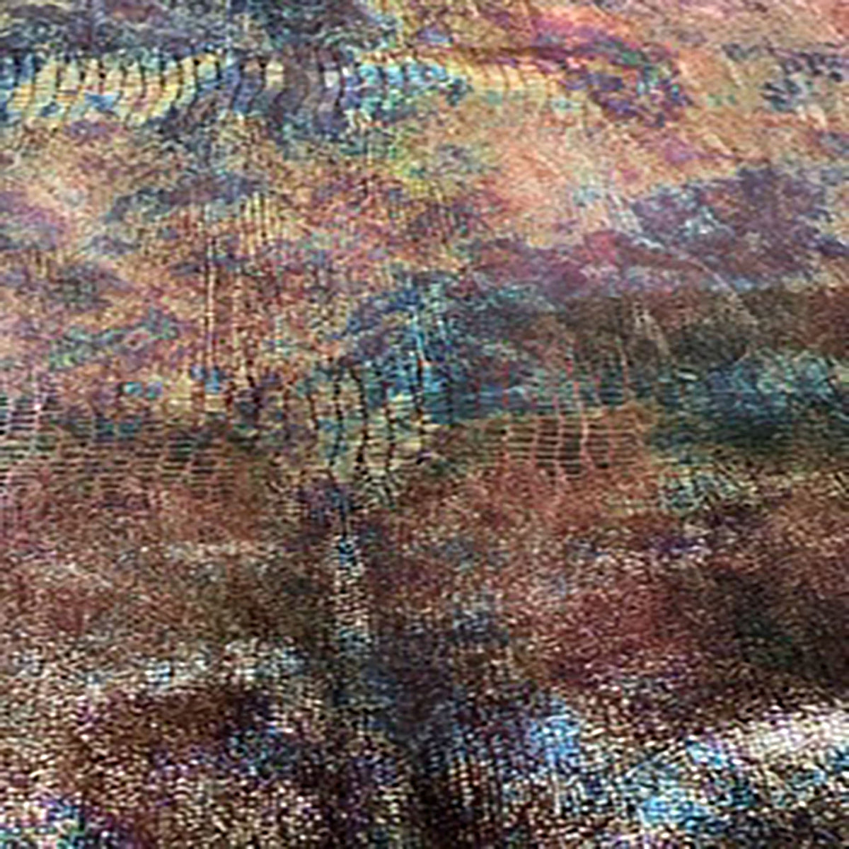Tie-Dye Velvet Lizard Scale Foil Poly Spandex Fabric | Spandex Palace