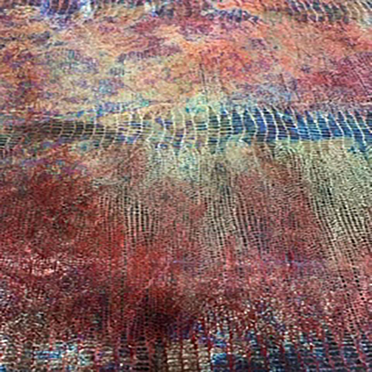 Tie-Dye Velvet Lizard Scale Foil Poly Spandex Fabric | Spandex Palace