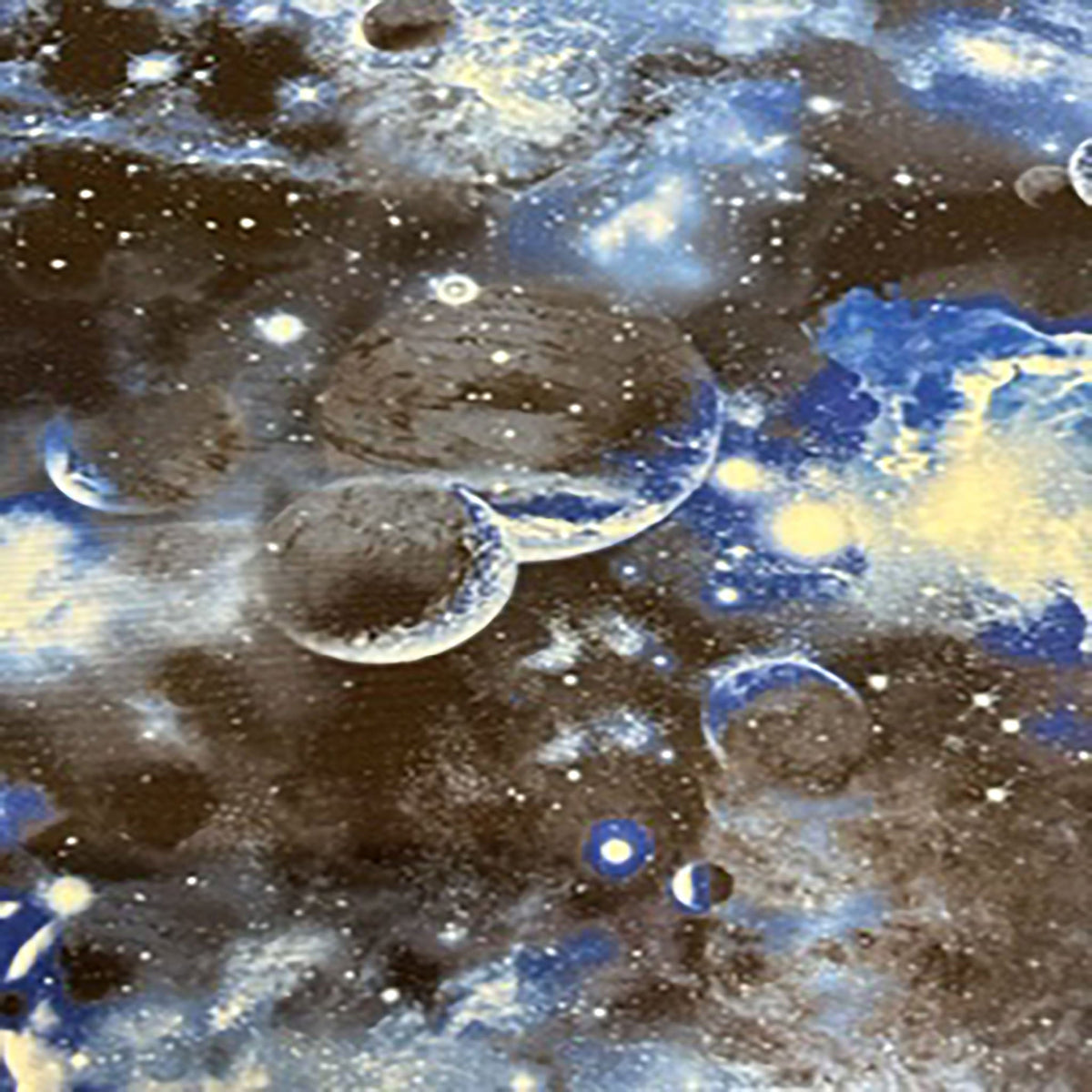 Cosmic Galactic Fluid Print Polyester Flex Fabric | Spandex Palace
