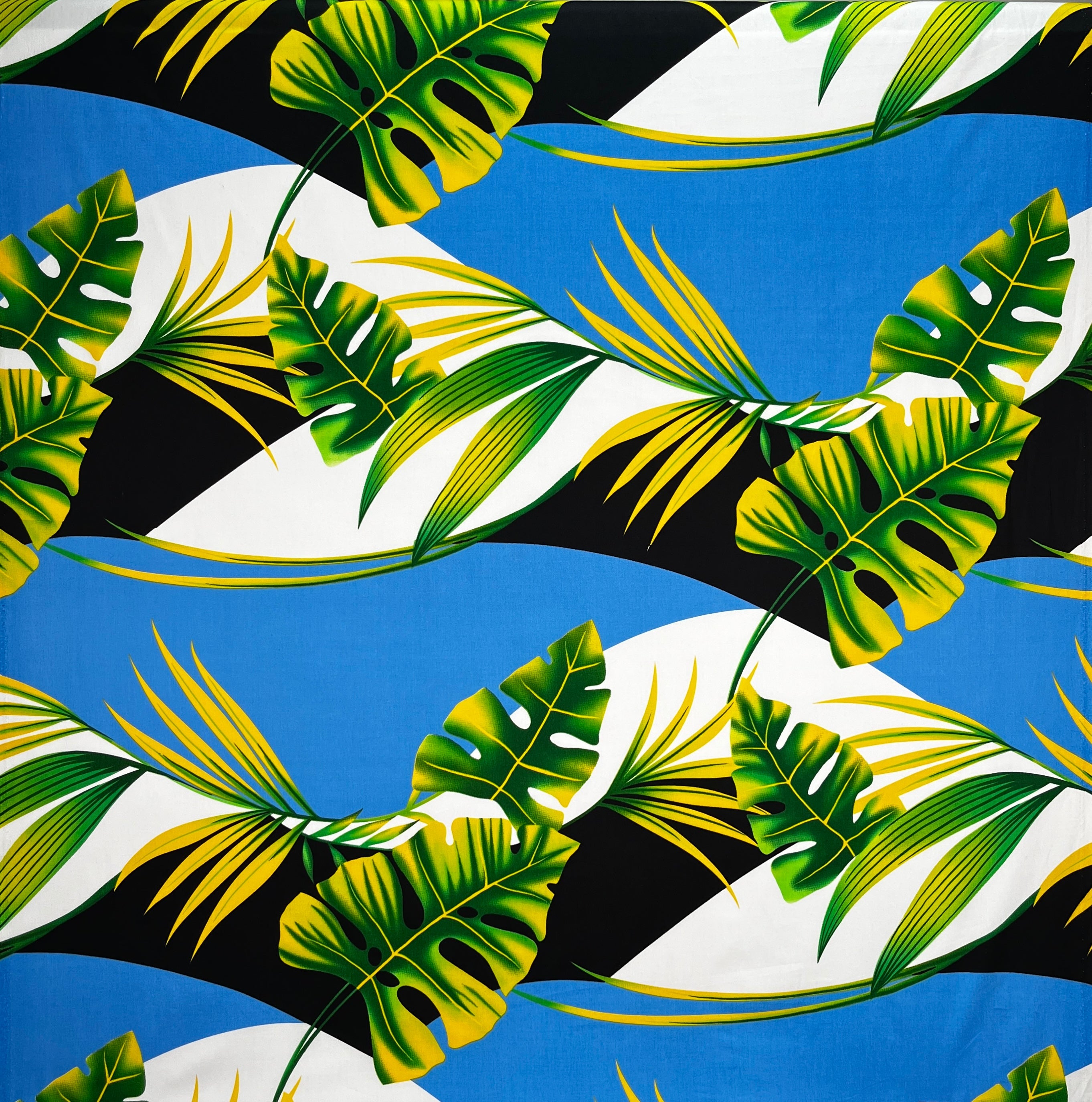 Split Leaf & Palm Fabric | Cotton Poplin