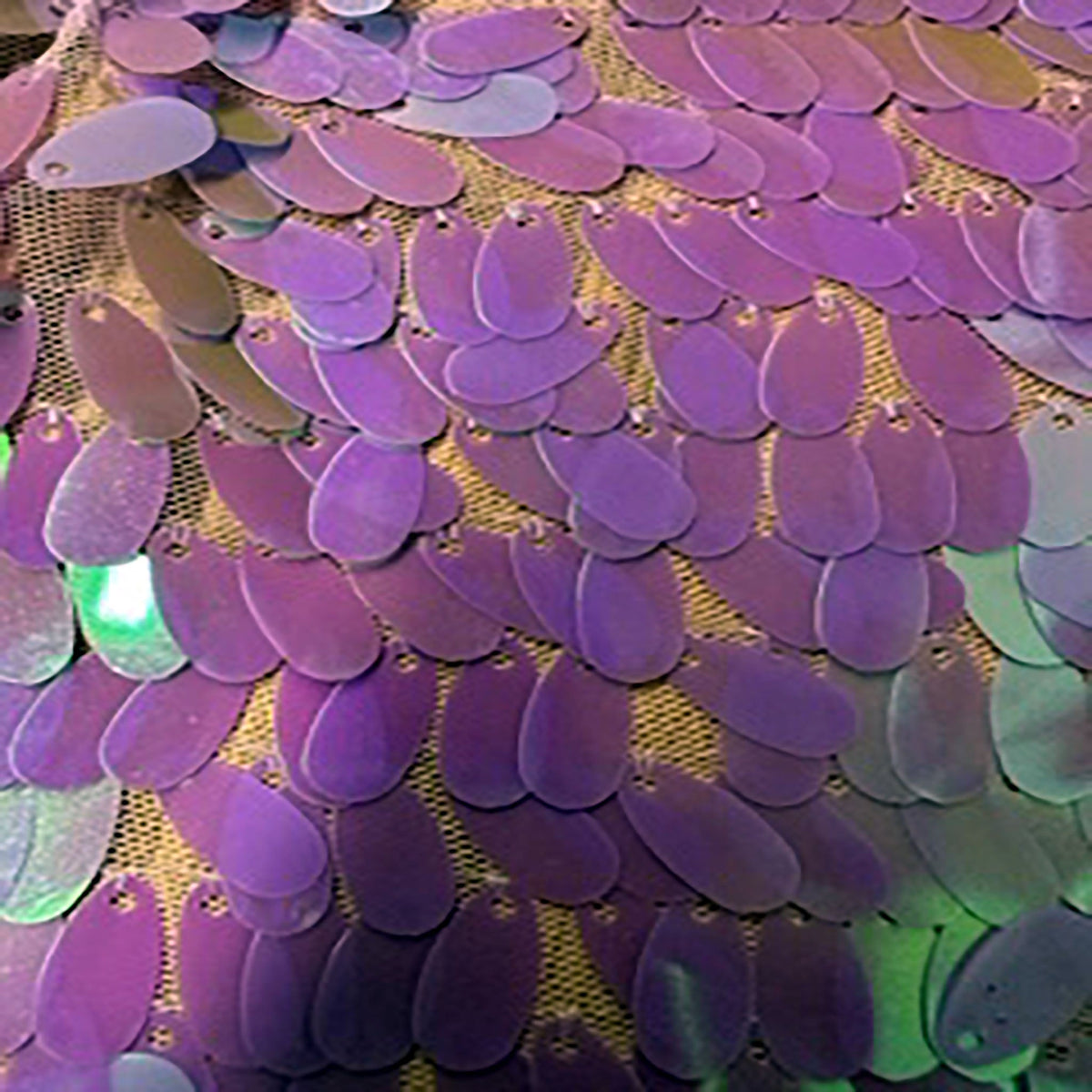Sequin Dazzling Oval Holographic Poly Mesh Fabric | Spandex Palace