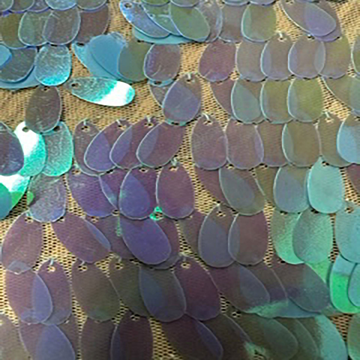 Sequin Dazzling Oval Holographic Poly Mesh Fabric | Spandex Palace