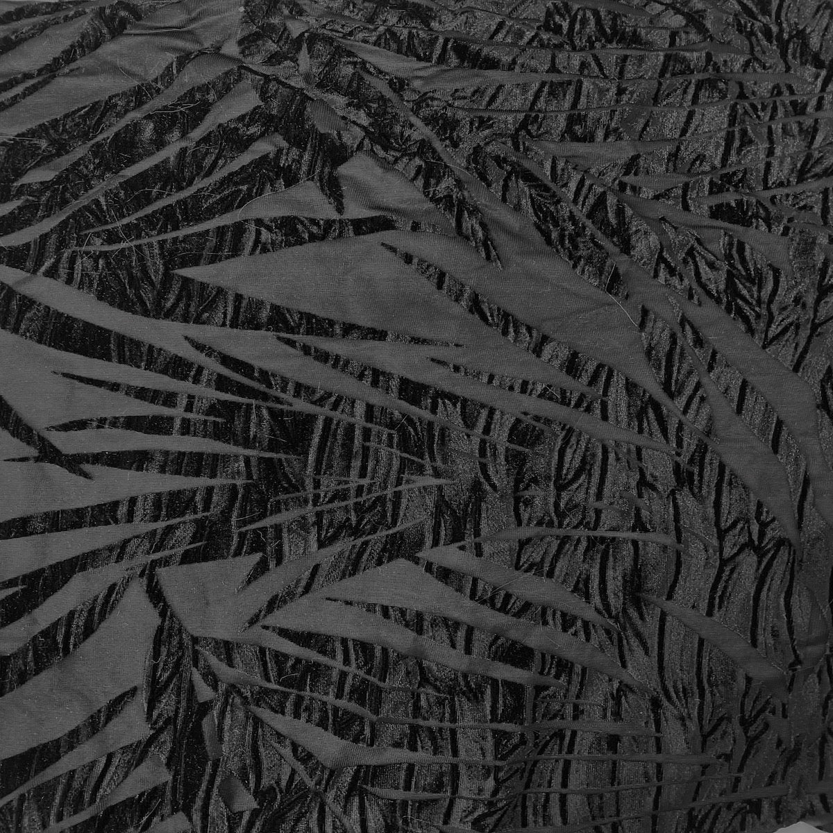 Palm Tree Floral Burnout Stretch Velvet Spandex Fabric