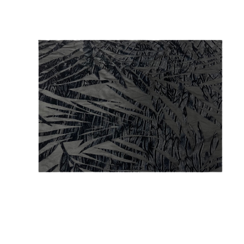 Palm Tree Floral Burnout Stretch Velvet Spandex Fabric