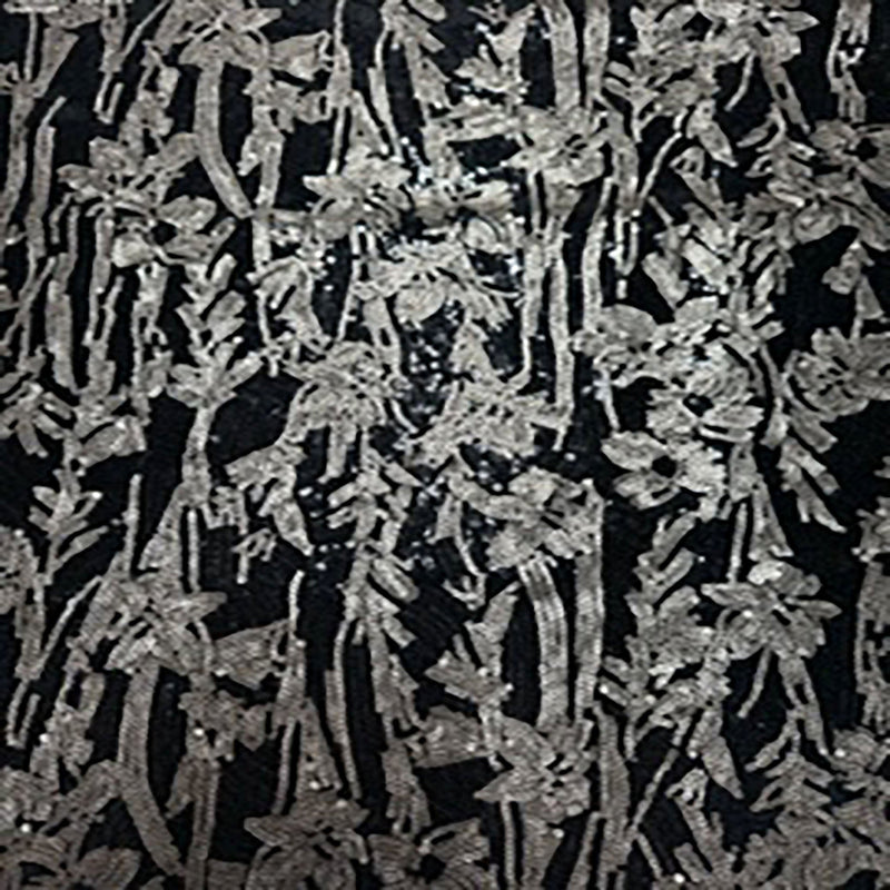 Sequin Luxe Sewn Two-Tone Mesh Polyester Fabric| Spandex Palace