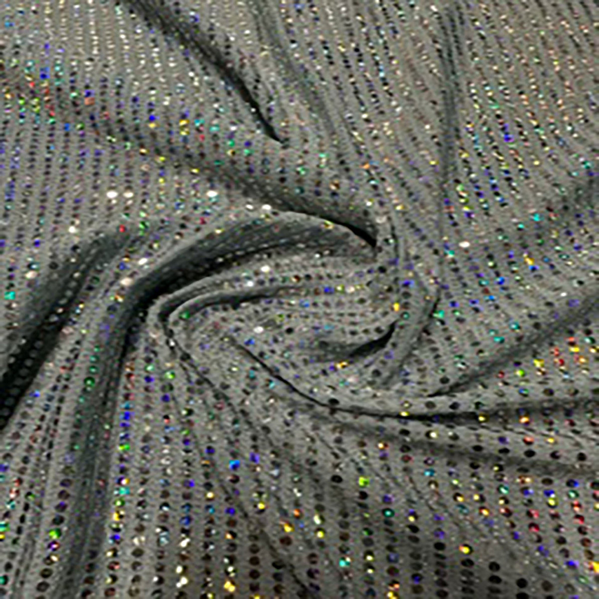 Sequins Radiant Linear Poly 4-Way Stretch Fabric | Spandex Palace