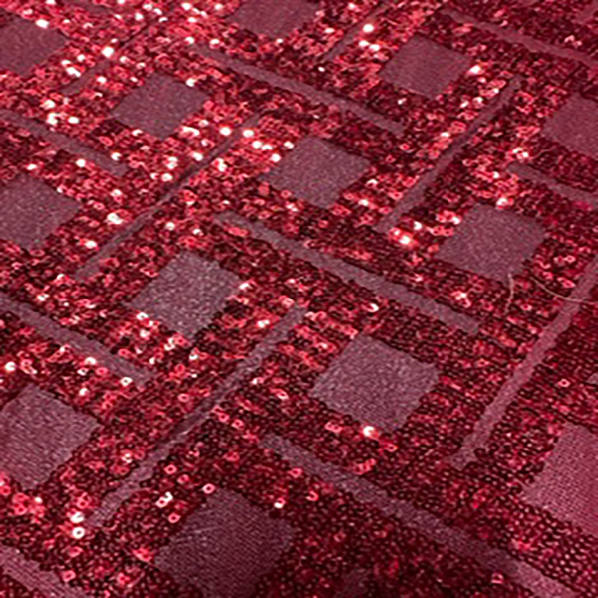 Mesh Geometric Square Sequin Polyester Fabic | Spandex palace