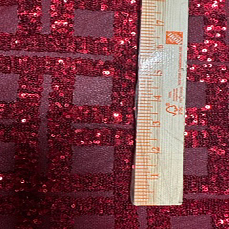 Mesh Geometric Square Sequin Polyester Fabic | Spandex palace