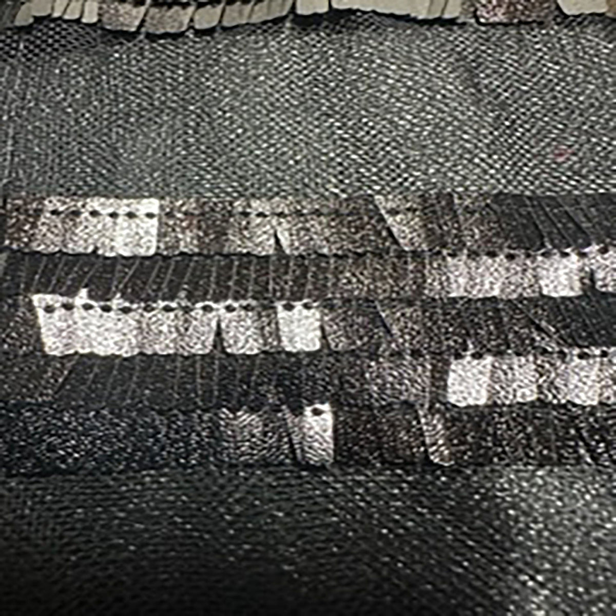 Mesh Piano Stripe Shiny Sequin Polyester Fabric| Spandex Palace