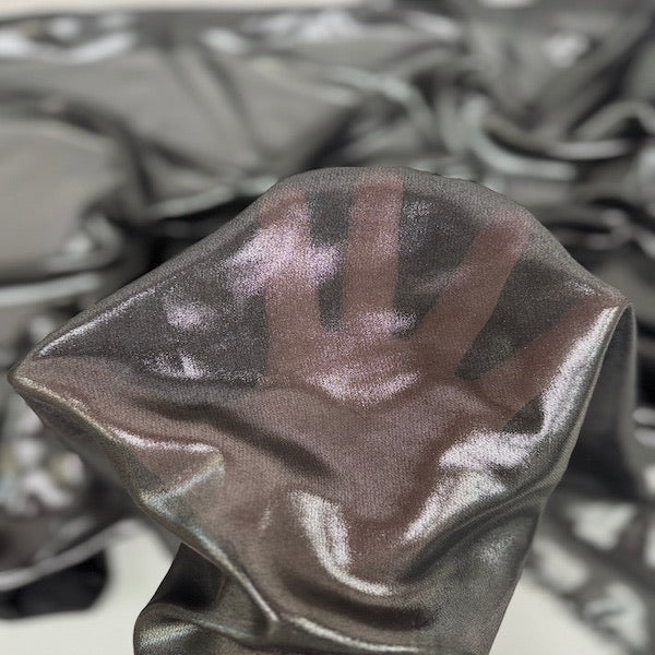 Metallic Liquid Reflective Foil Chiffon Fabric