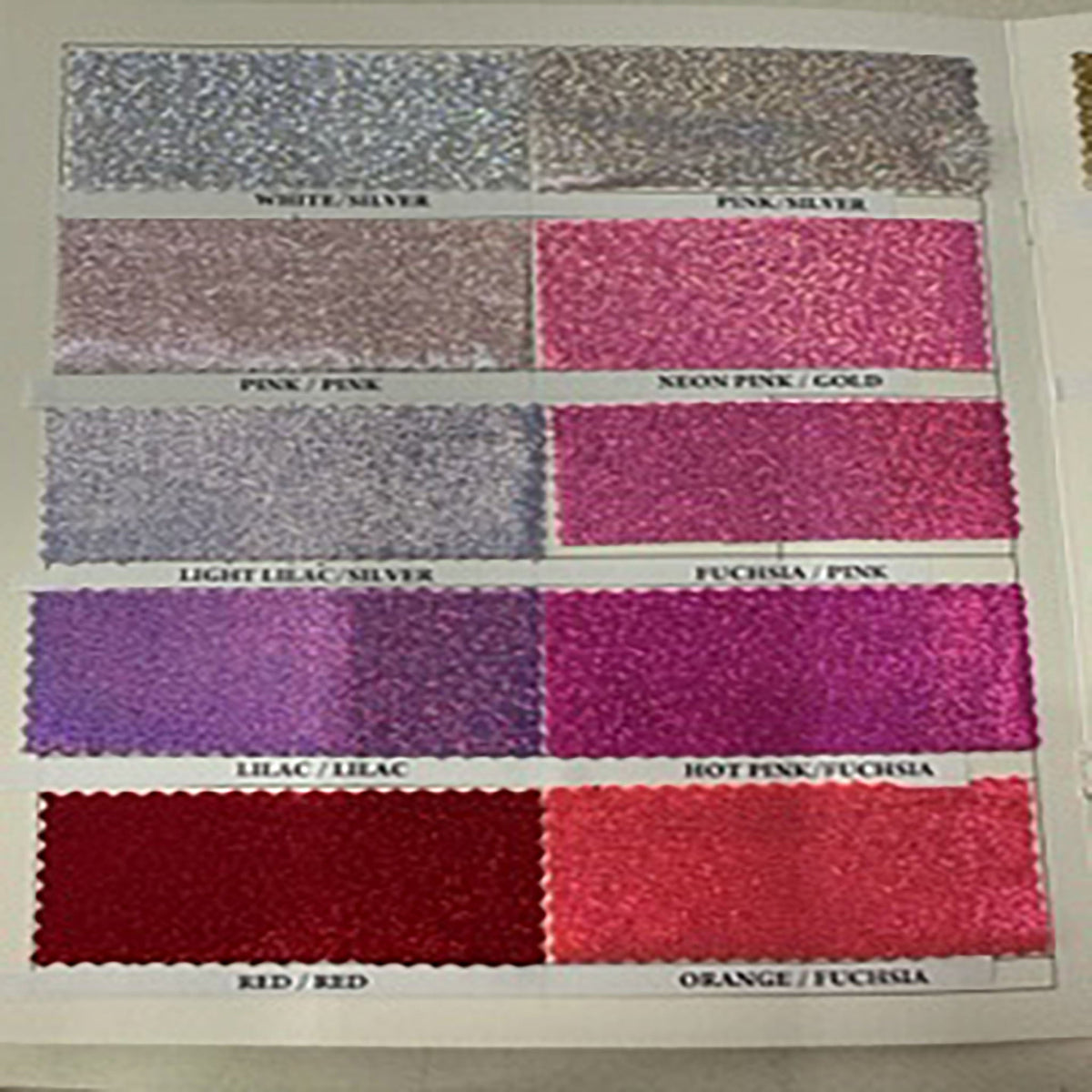 Foggy Foil Nylon spandex Hologram Color Card | Spandex Palace