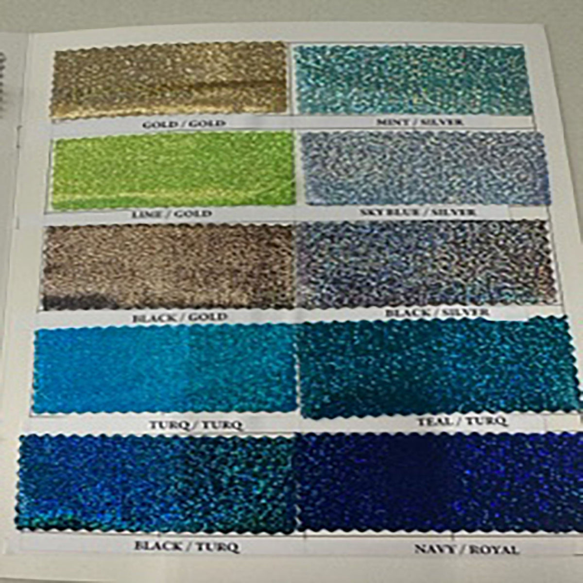 Foggy Foil Nylon spandex Hologram Color Card | Spandex Palace