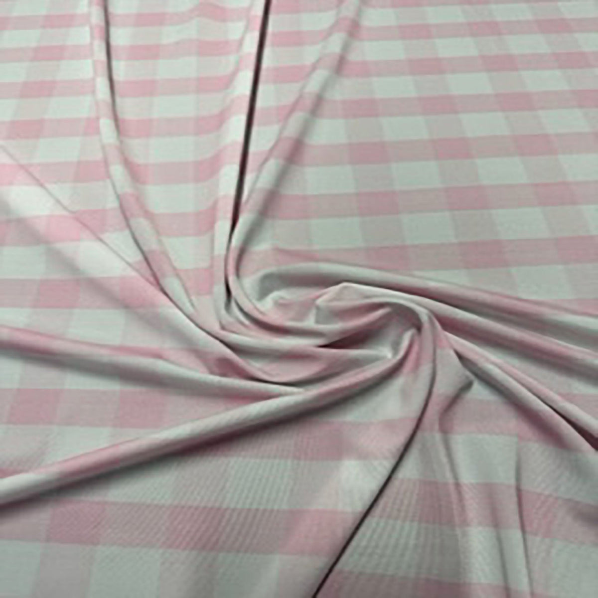 Gingham Plaid  Print 4-Way Poly Spandex Stretch Fabric| Spandex Palace