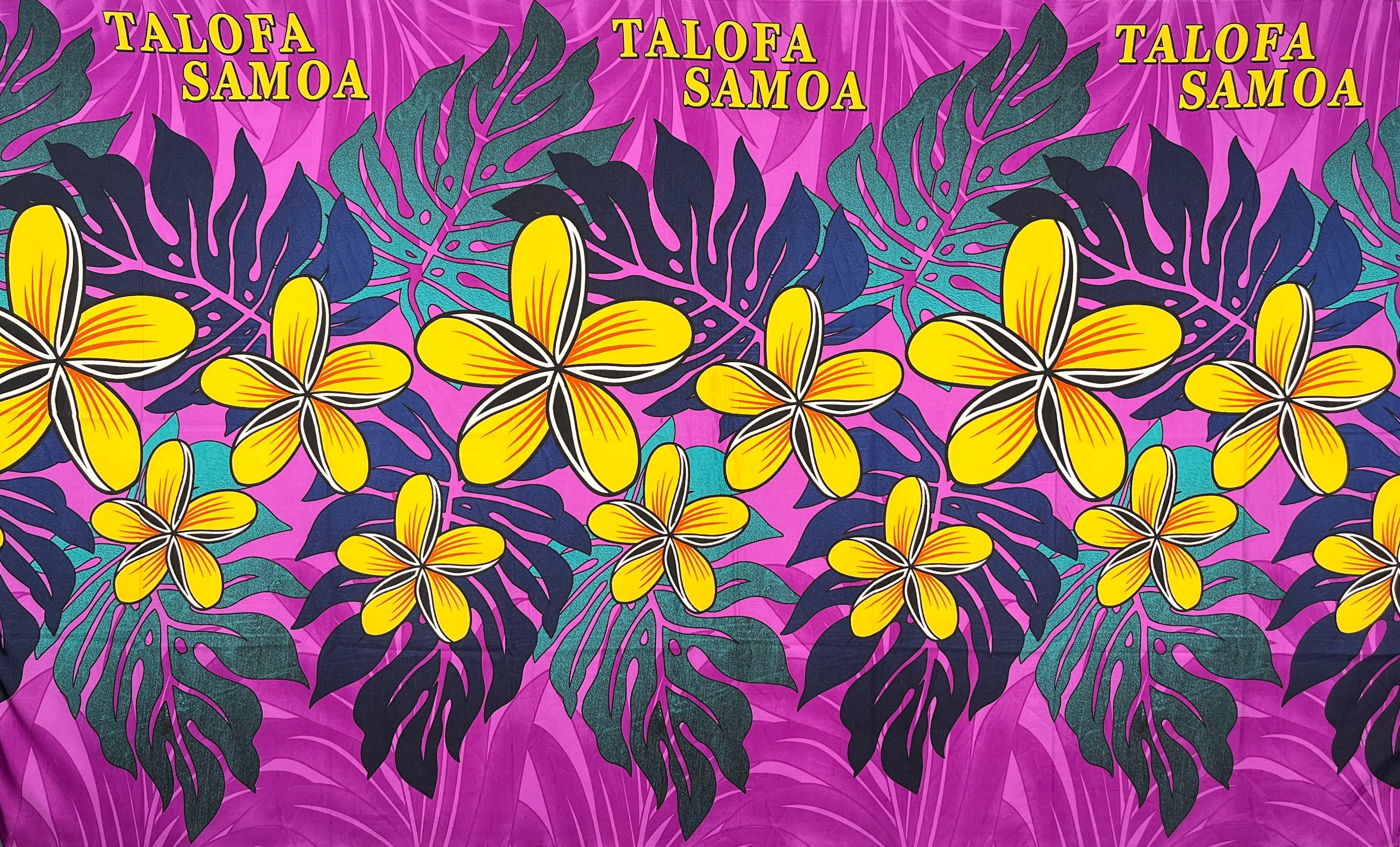 Talofa Samoa Monstera Plumeria Sarong | Islands Fabric