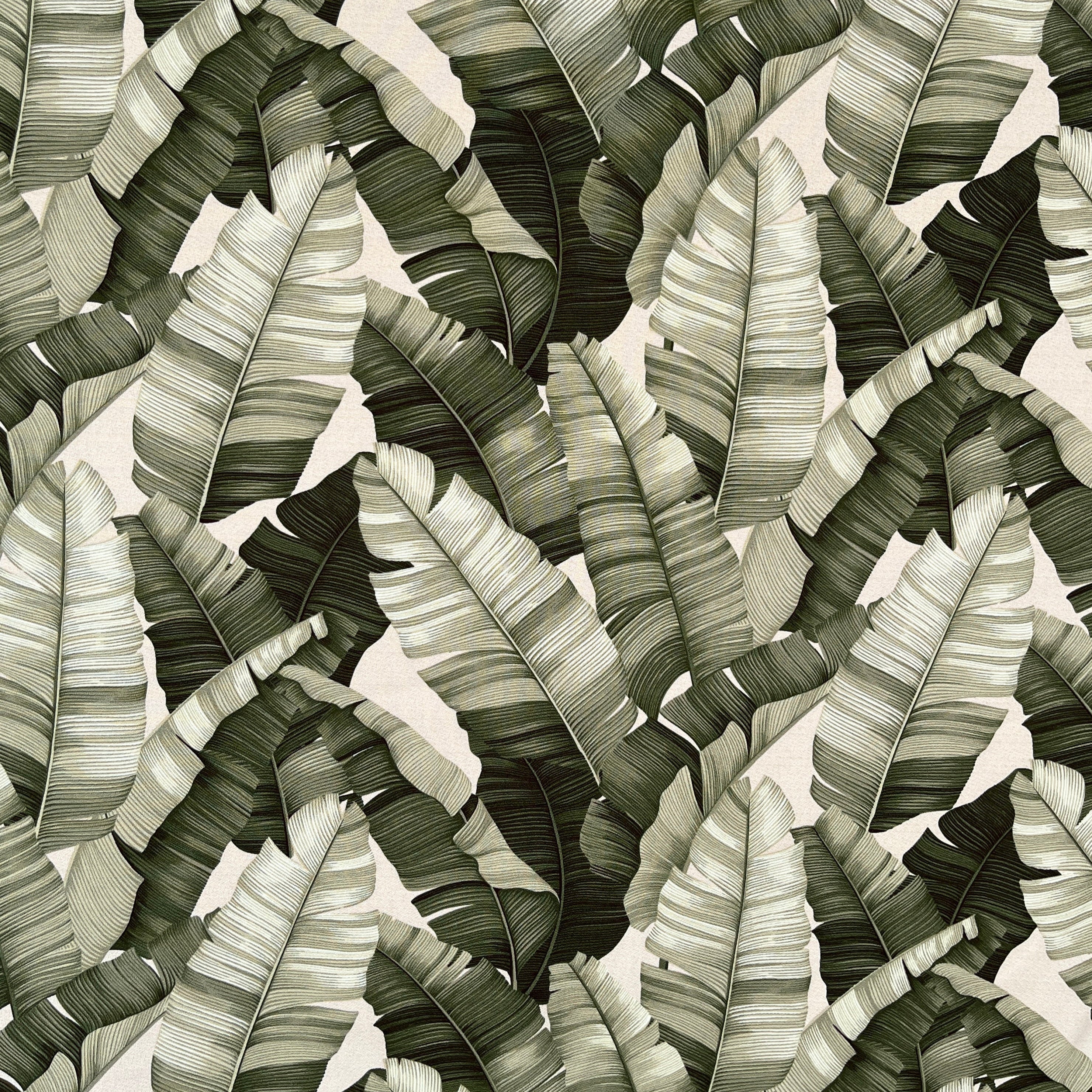 All Over Banana Leaf Fabric | Cotton Heavy-Barkcloth