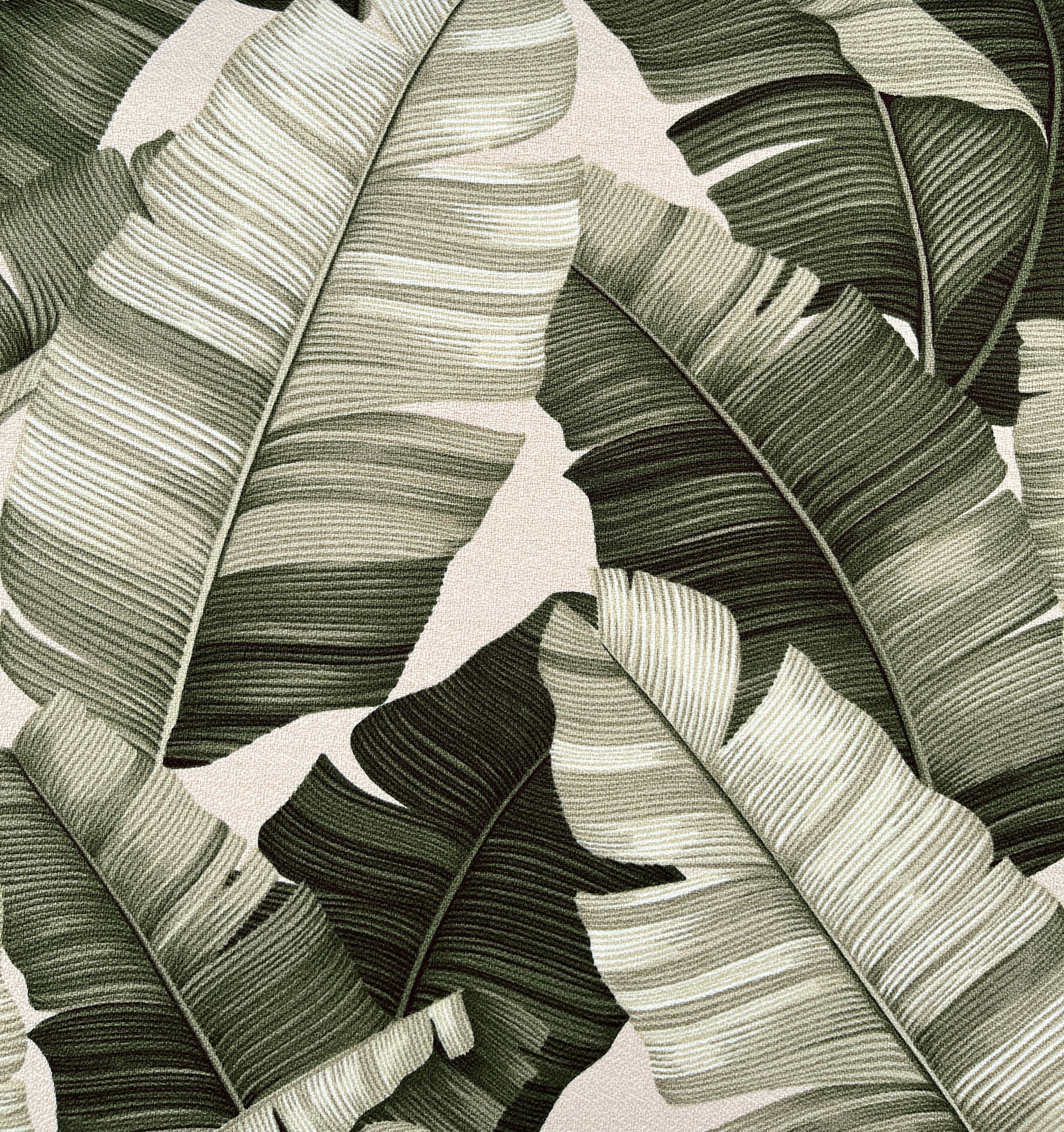 All Over Banana Leaf Fabric | Cotton Heavy-Barkcloth