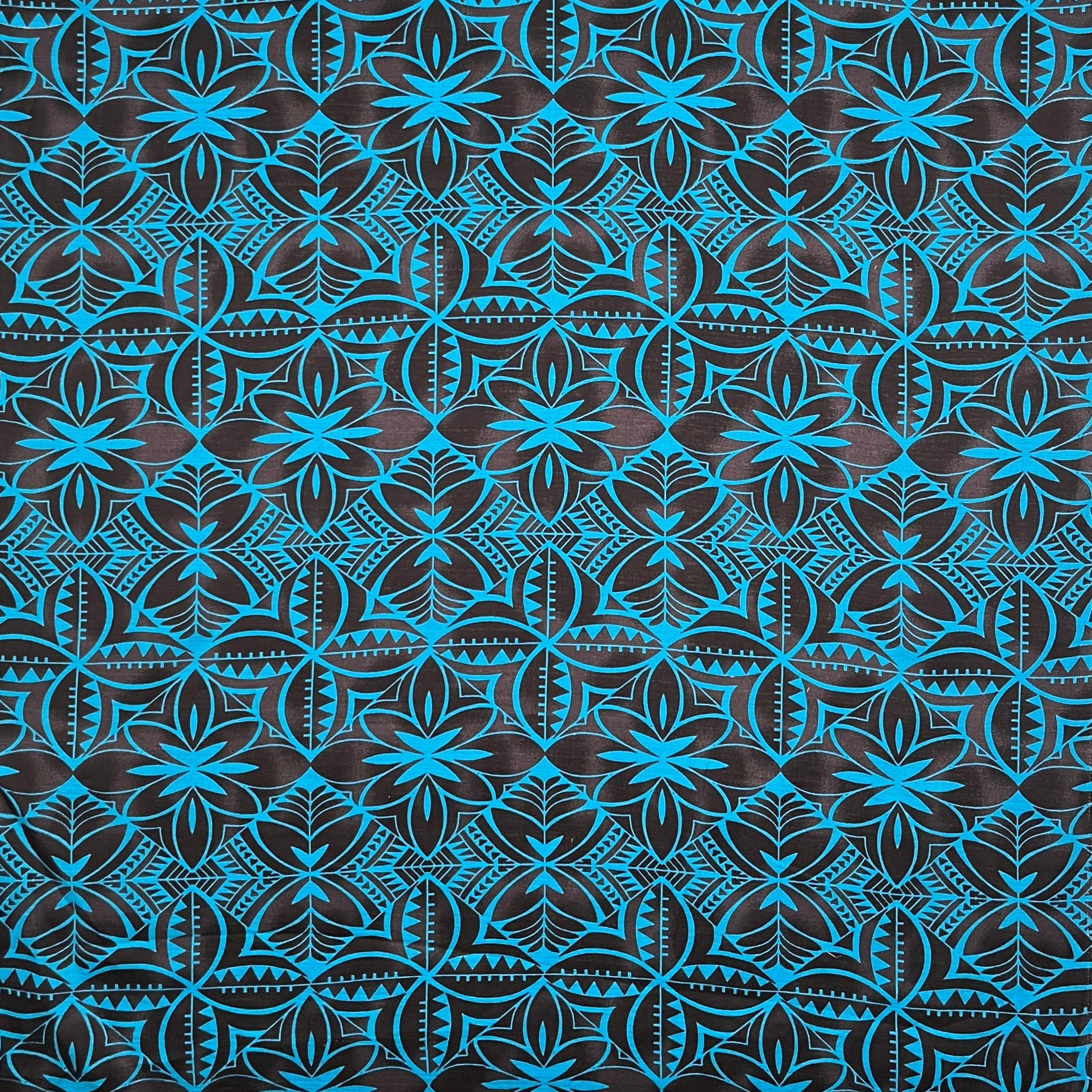 Traditional Polynesian Geometric Design Light Barkcloth Fabric| Islands Fabric