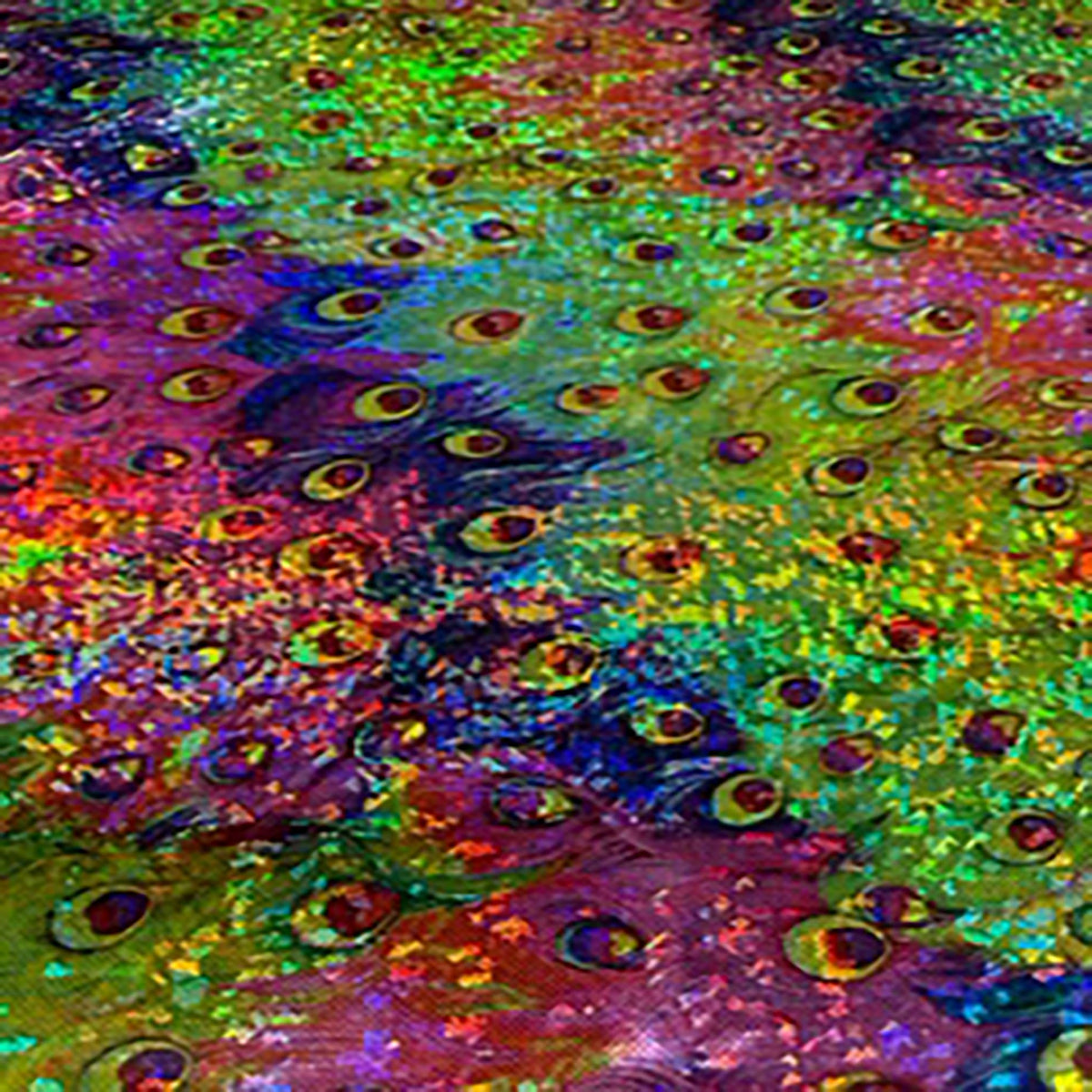 Peacock Digital Print 4-Way Poly Spandex Fabric | Spandex Palace