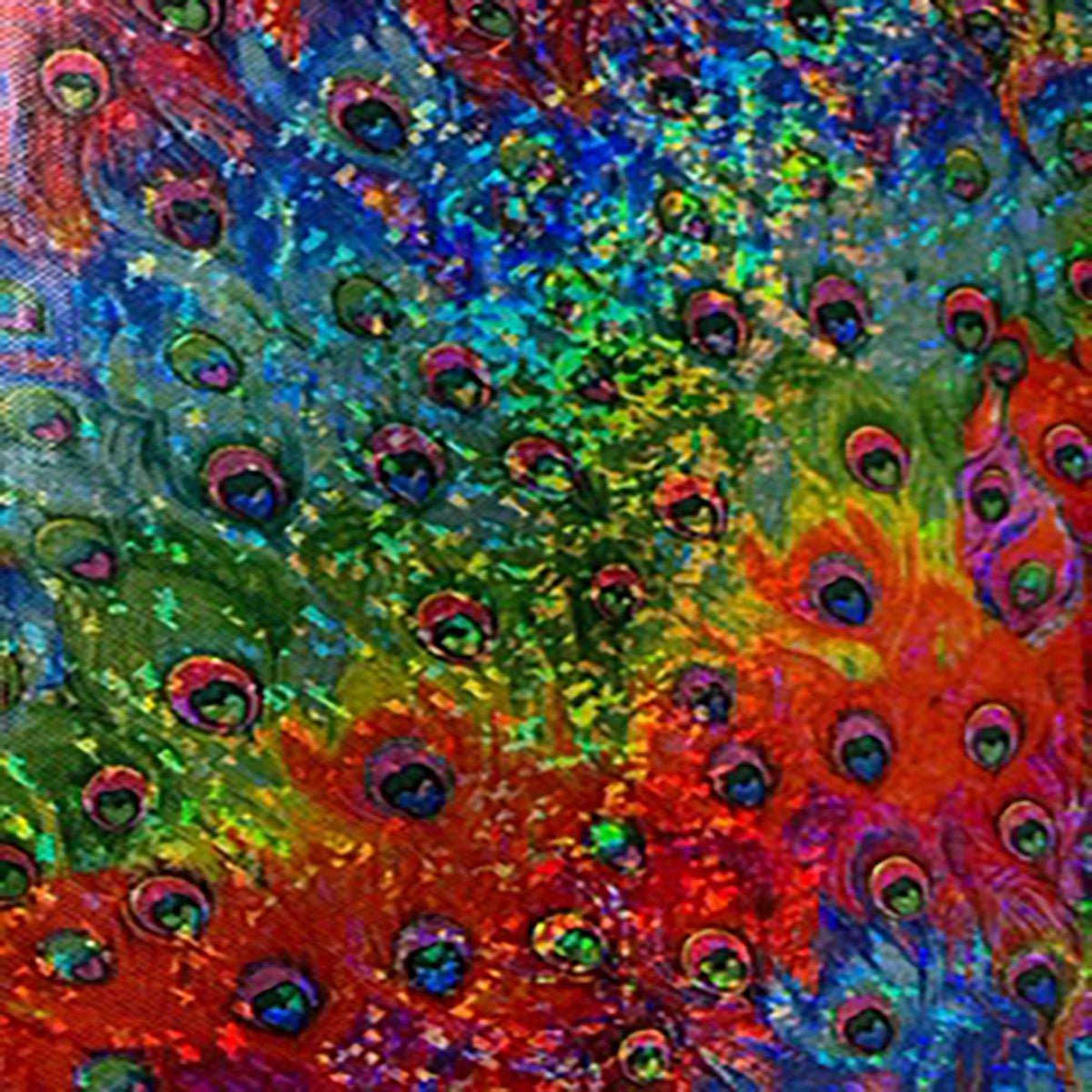 Peacock Digital Print 4-Way Poly Spandex Fabric | Spandex Palace