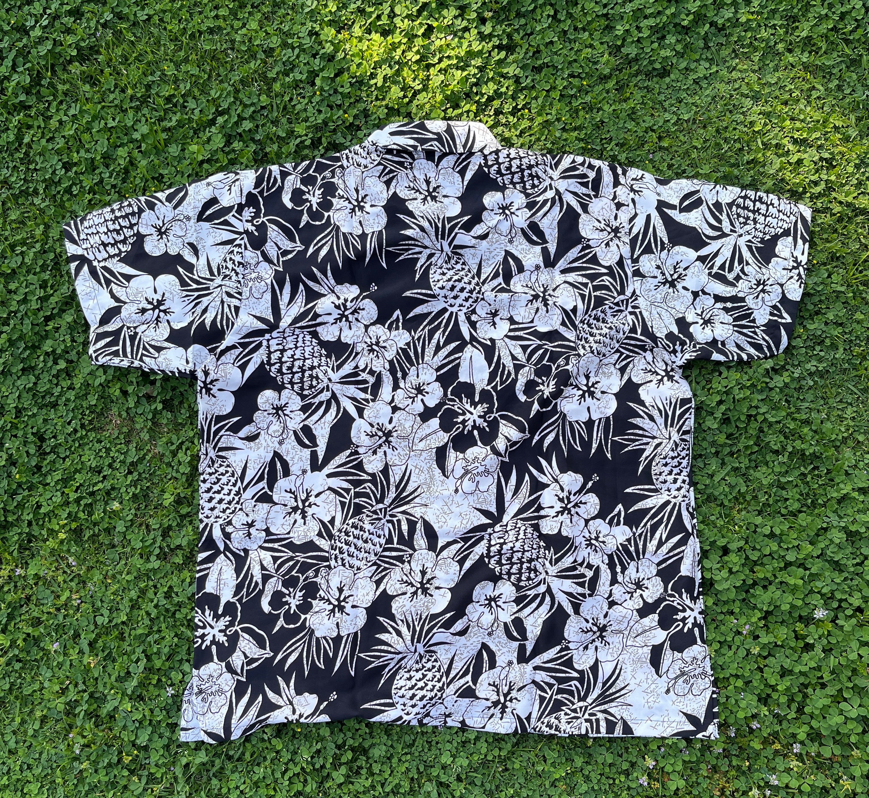 Pineapple Hibiscus Hawaiian Cotton Shirt | Islands Fabric