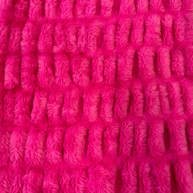 Ruched Chinchilla Stretch Faux Fur Fabric