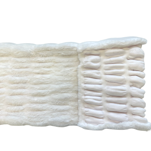Ruched Chinchilla Stretch Faux Fur Fabric