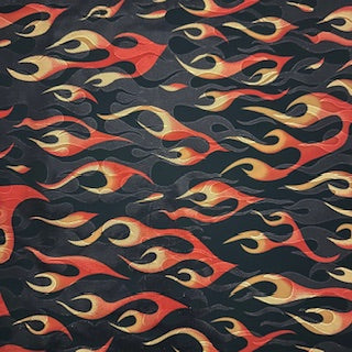 Elite Flame Print Flex Polyester Spandex Fabric | Spandex Palace