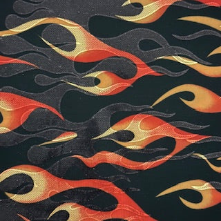 Elite Flame Print Flex Polyester Spandex Fabric | Spandex Palace