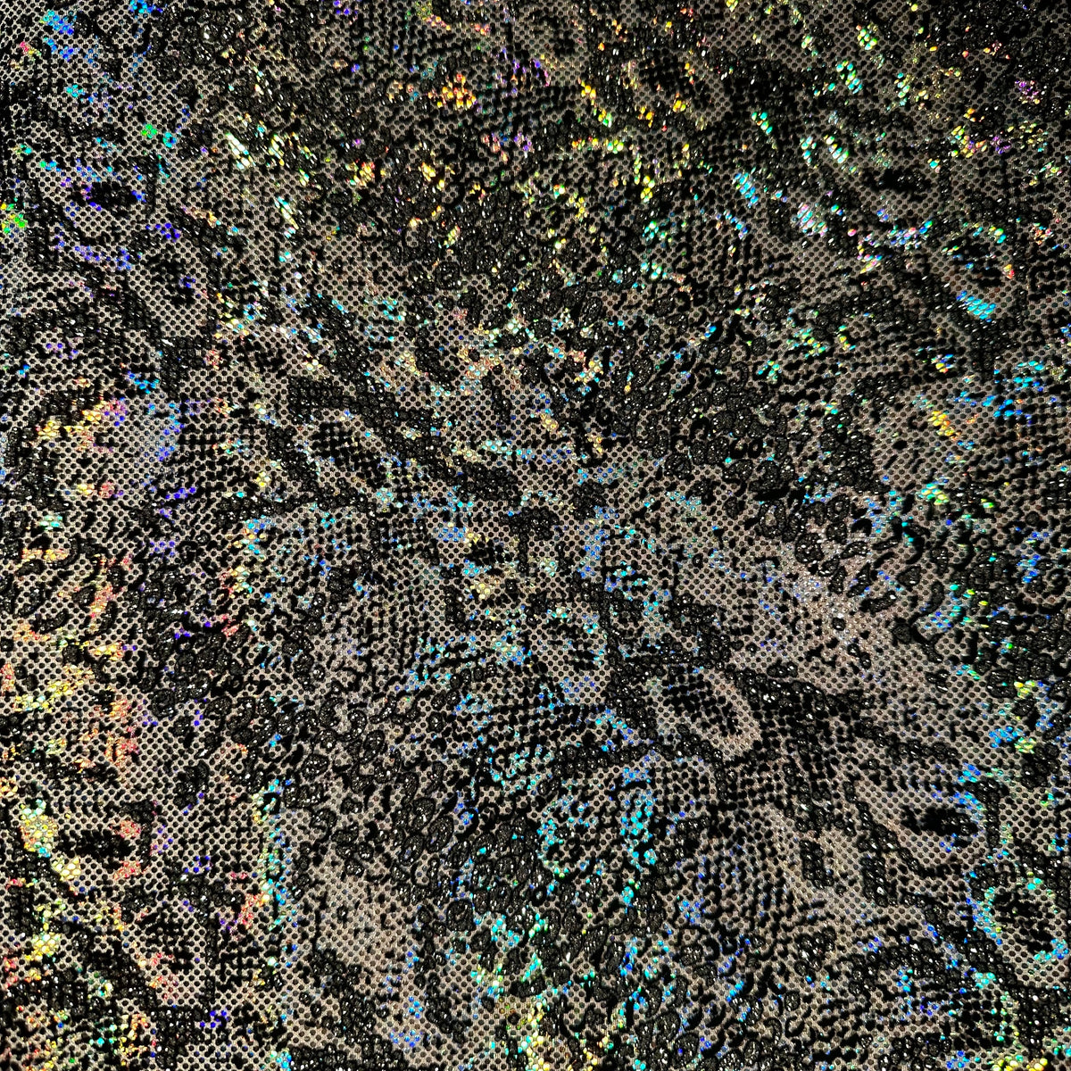 Snake Shimmering Flocked Glitter Nylon Flex Fabric | Spandex Palace