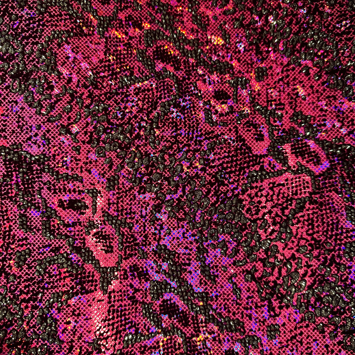 Snake Shimmering Flocked Glitter Nylon Flex Fabric | Spandex Palace