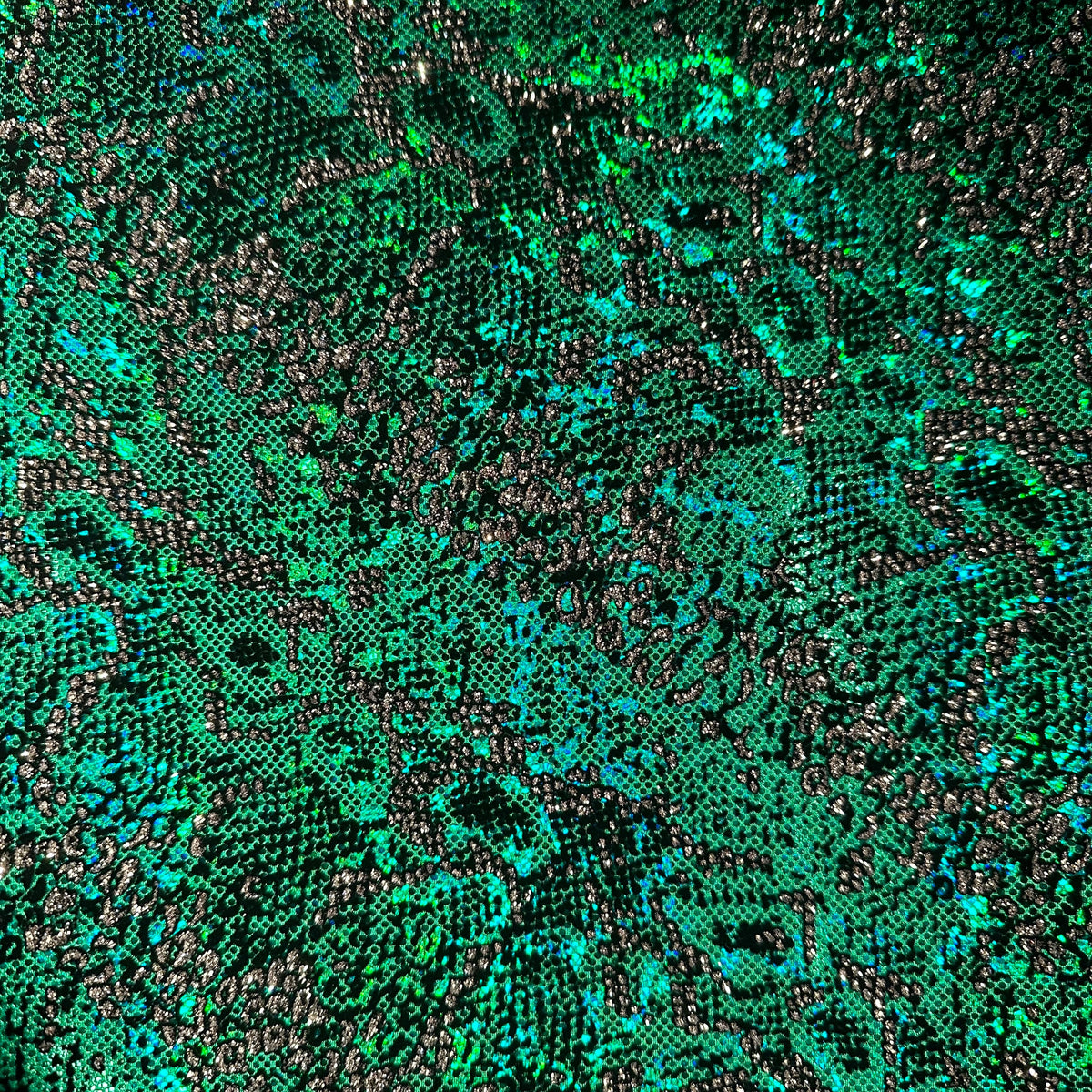 Snake Shimmering Flocked Glitter Nylon Flex Fabric | Spandex Palace