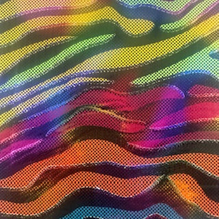 4-Way Stretch Fantastic Fever Foil Polyester Spandex Fabric | Spandex Palace