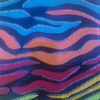 4-Way Stretch Fantastic Fever Foil Polyester Spandex Fabric | Spandex Palace
