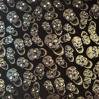 4-Way Skull Double Foil Print Stretch Nylon Fabric | Spandex Palace