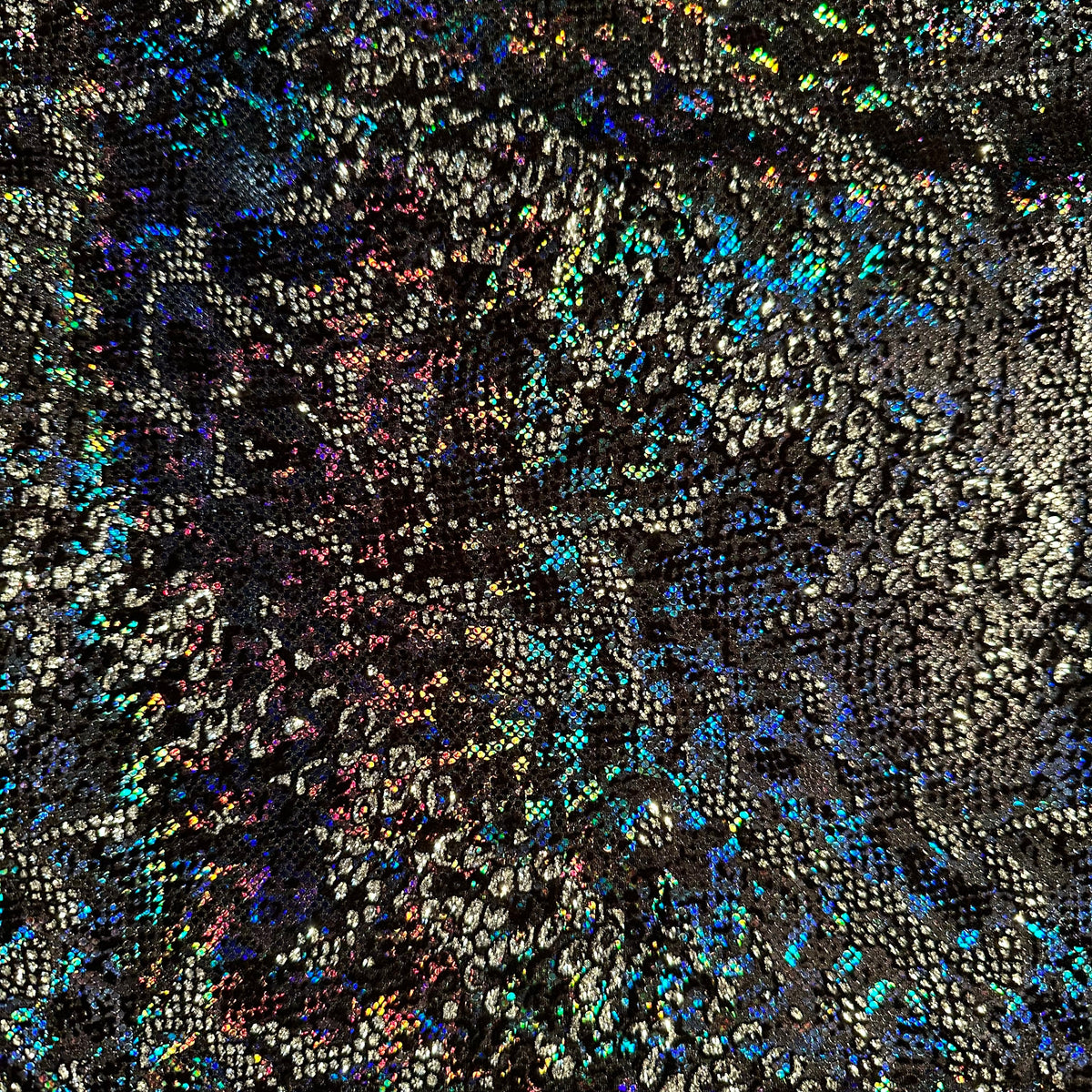 Snake Shimmering Flocked Glitter Nylon Flex Fabric | Spandex Palace