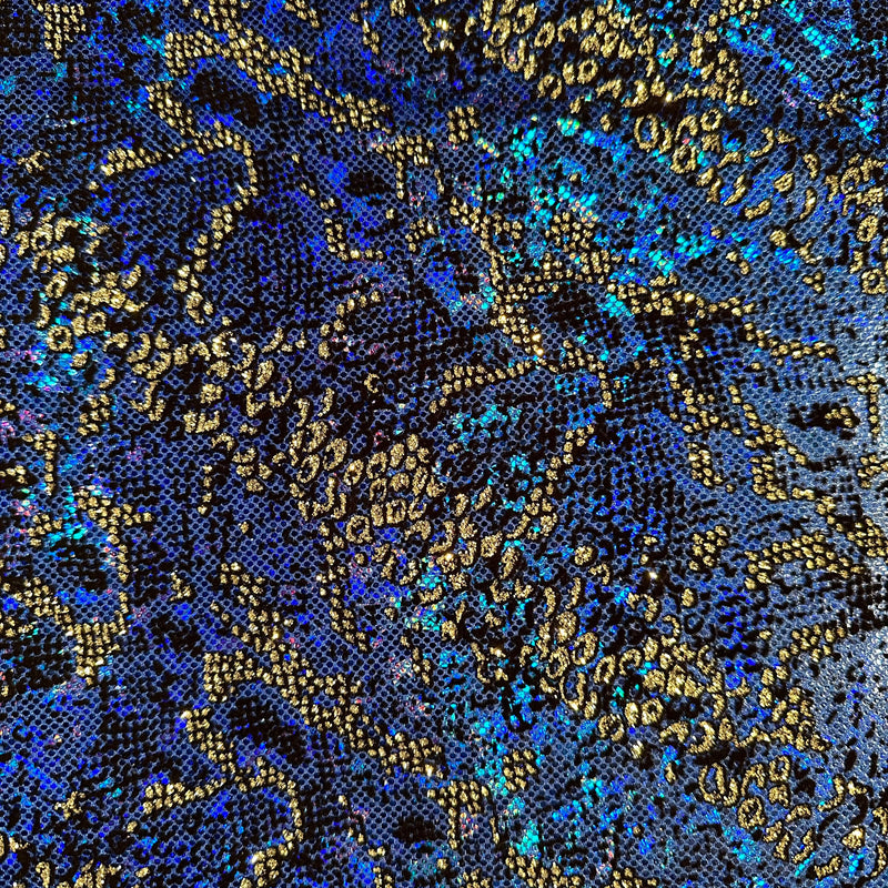Snake Shimmering Flocked Glitter Nylon Flex Fabric | Spandex Palace