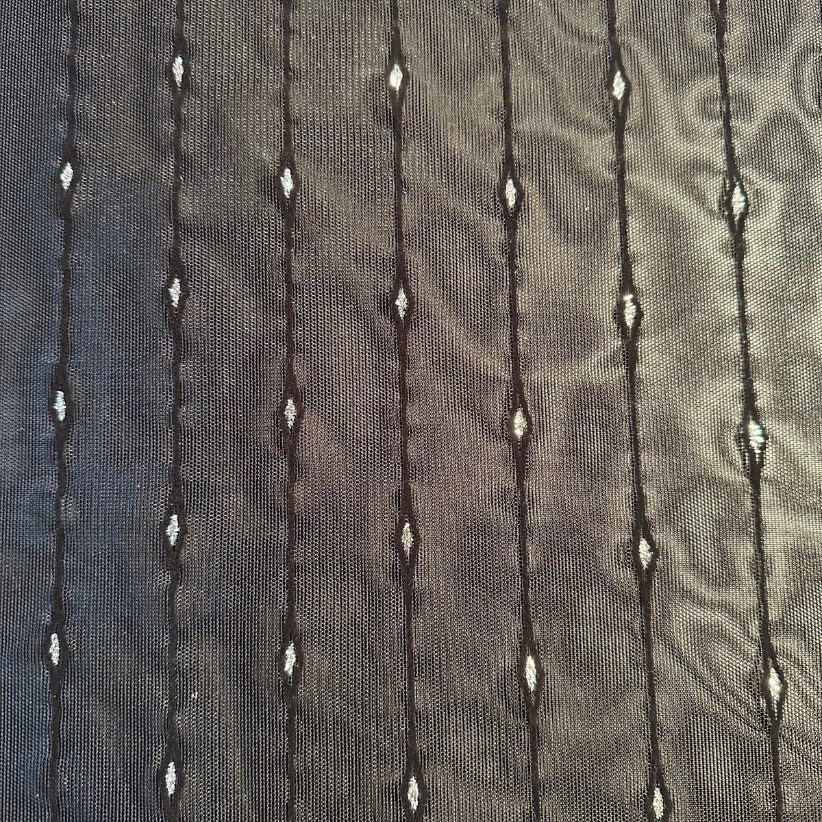 Mesh 4-Way Nylon Spandex Linear Glitter Stretch Fabric| Spandex Palace