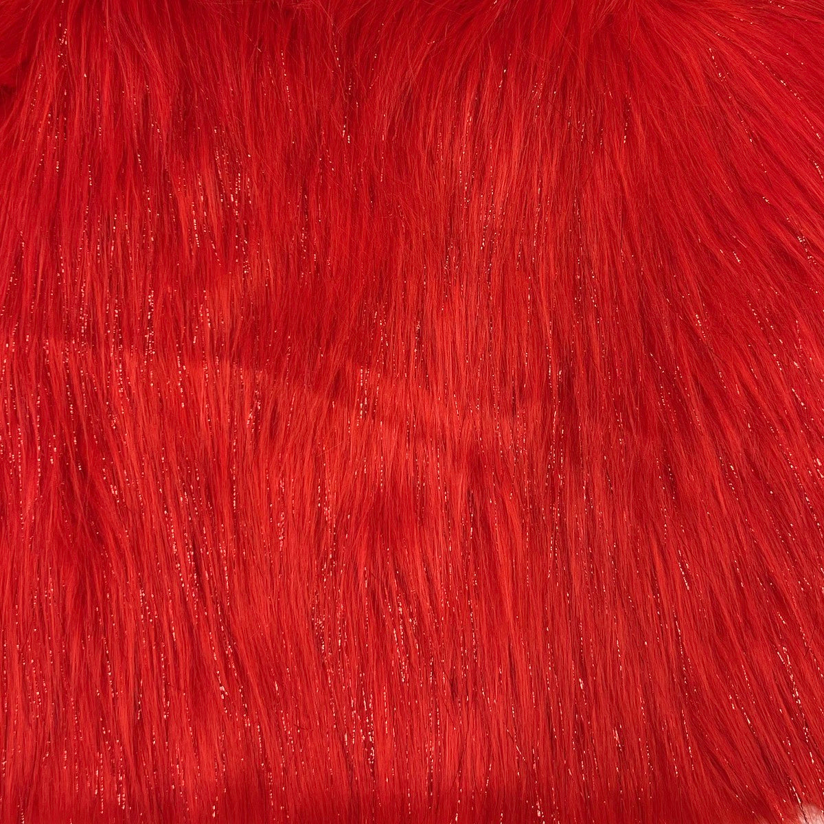 Tinsel Sparkle Glitter Long Pile Shaggy Faux Fur Fabric