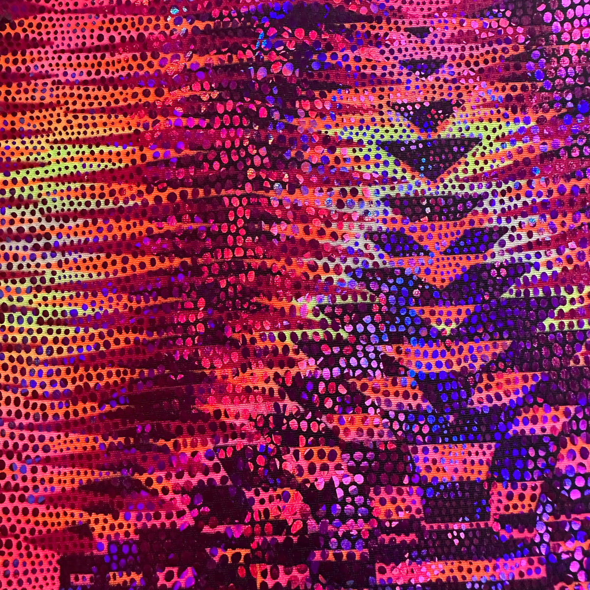 Abstract Hologram Nylon Spandex Stretch Fabric | Spandex Palace
