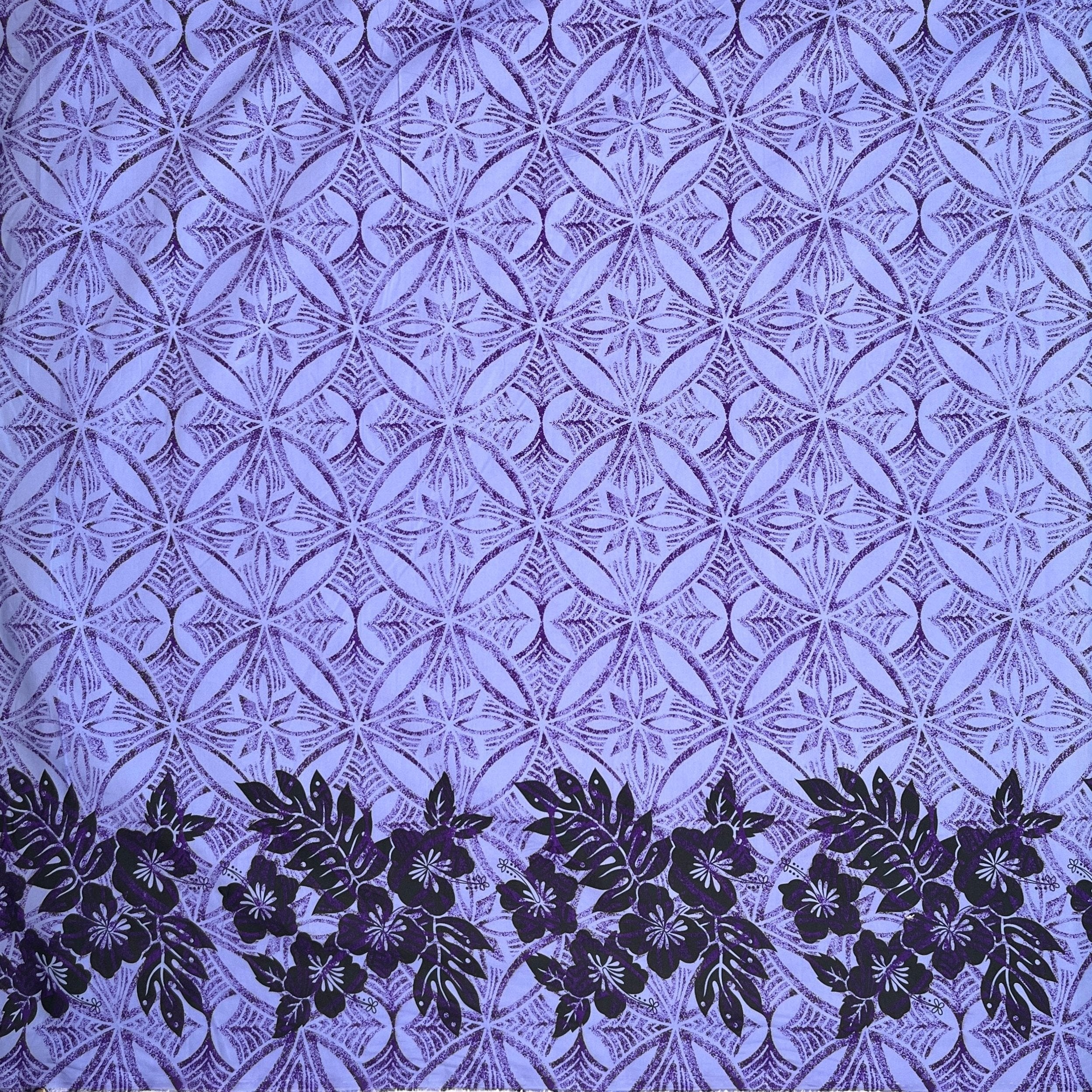 Tropical Floral Border Polyester Fabric | Islands Fabric