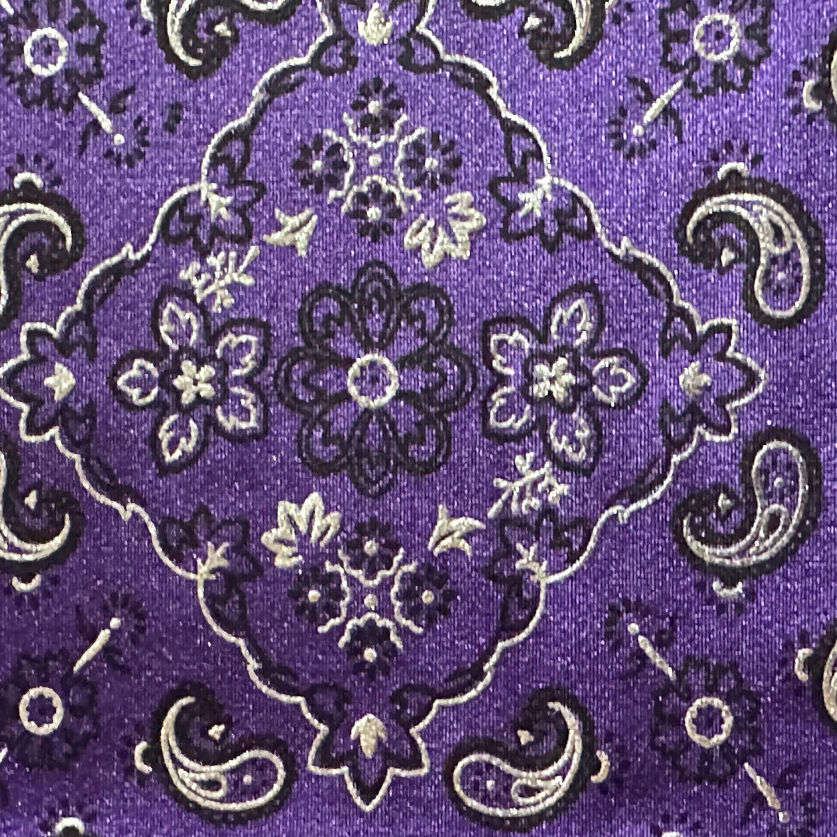 Stretch Nylon Spandex Fabric with Bandana Design and Foil | Spandex Palace