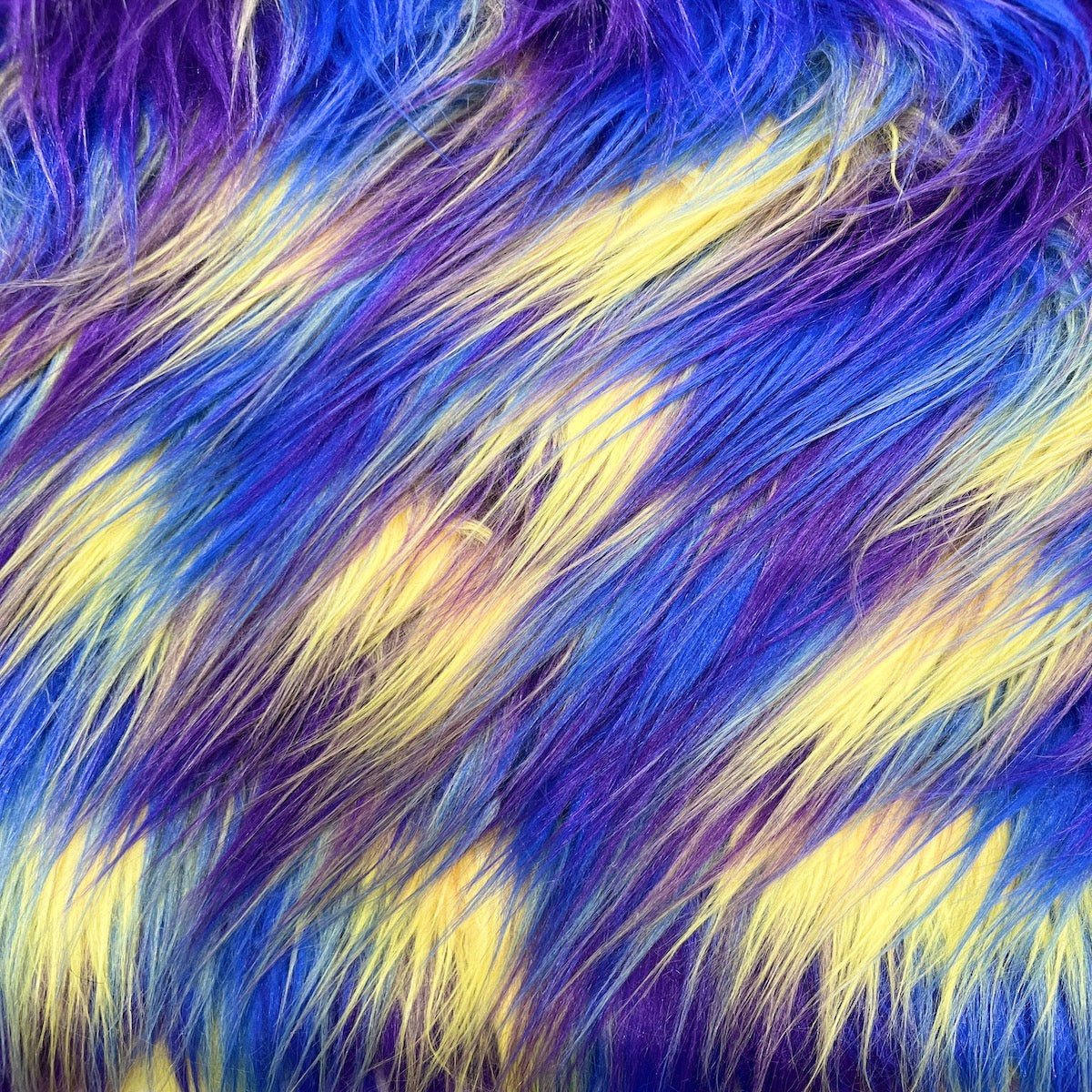 Three Tone Shaggy Faux Fur Fabric