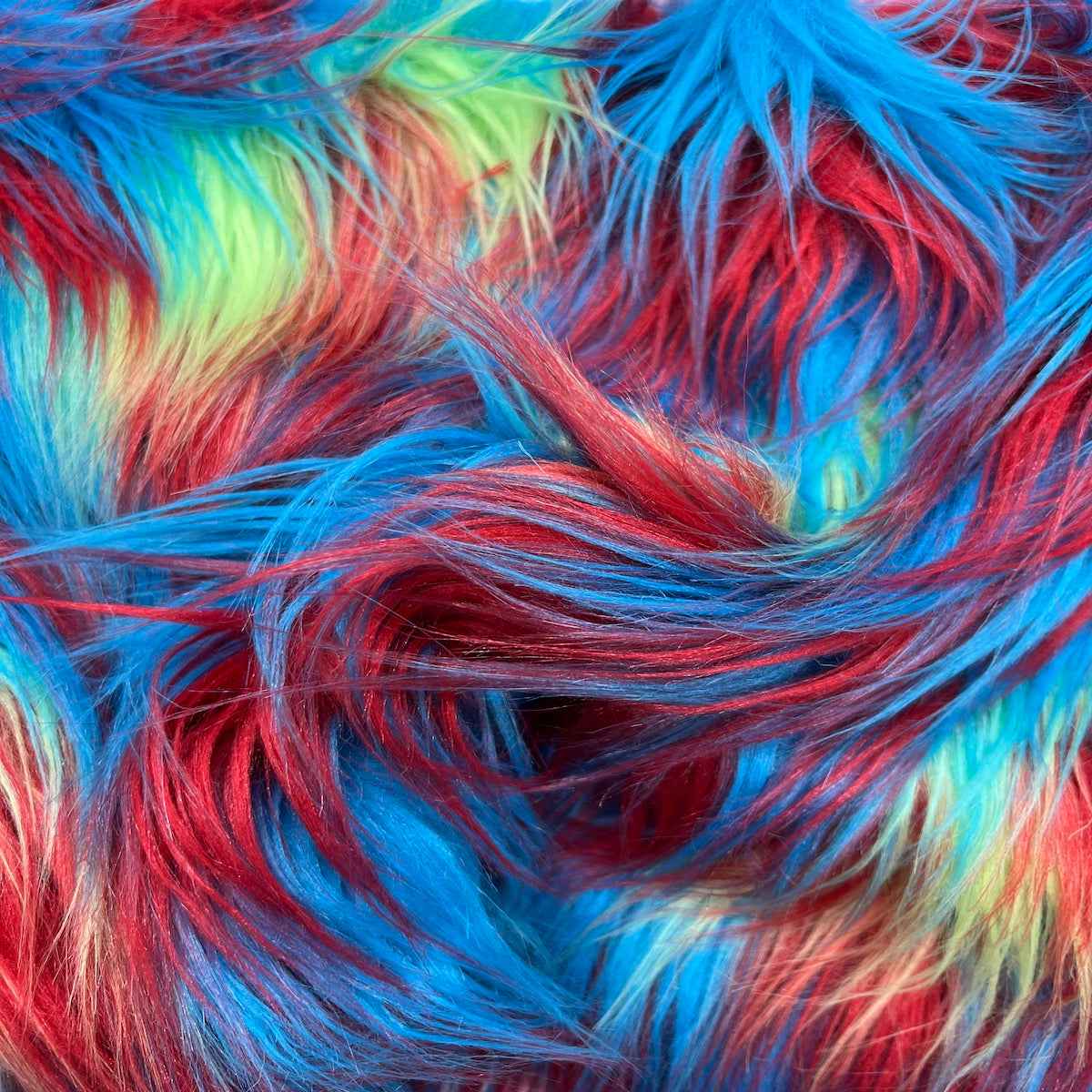 Three Tone Shaggy Faux Fur Fabric
