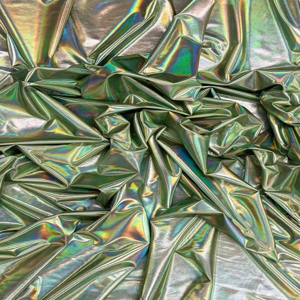 Metallic Iridescent Foil Spandex Fabric