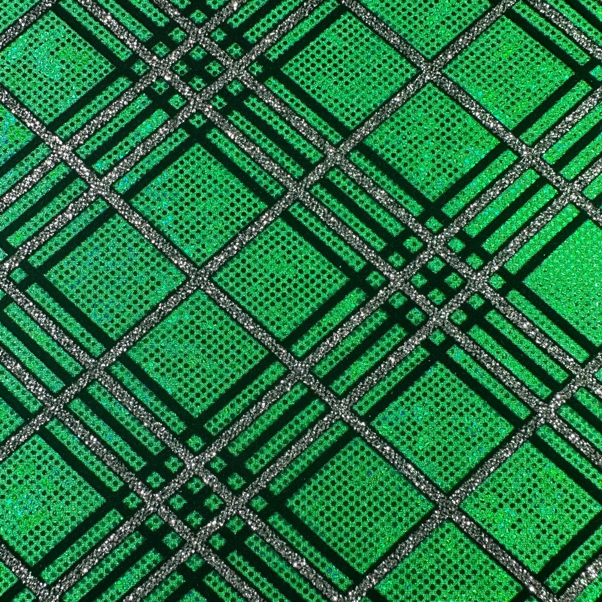 Radiant Metallic Bias Matrix Nylon Spandex Fabric | Spandex Palace
