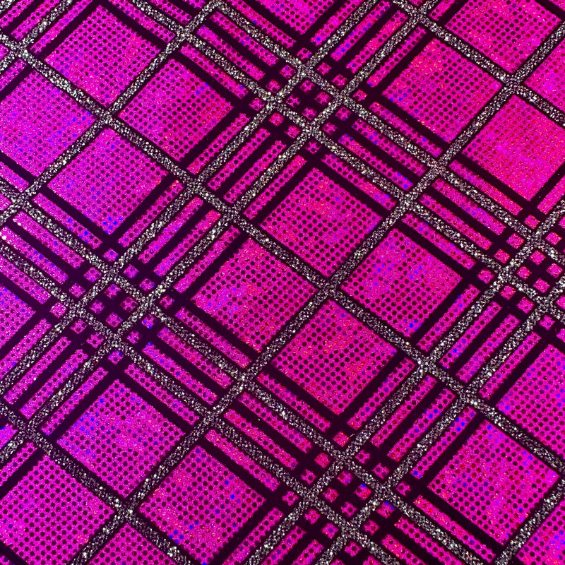Radiant Metallic Bias Matrix Nylon Spandex Fabric | Spandex Palace