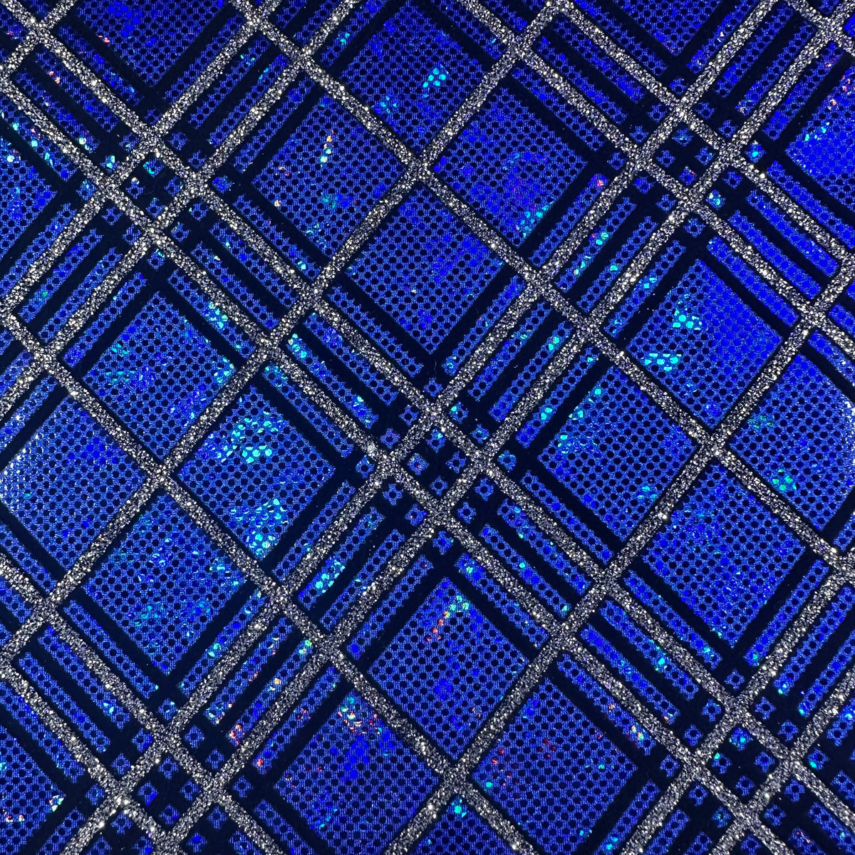 Radiant Metallic Bias Matrix Nylon Spandex Fabric | Spandex Palace