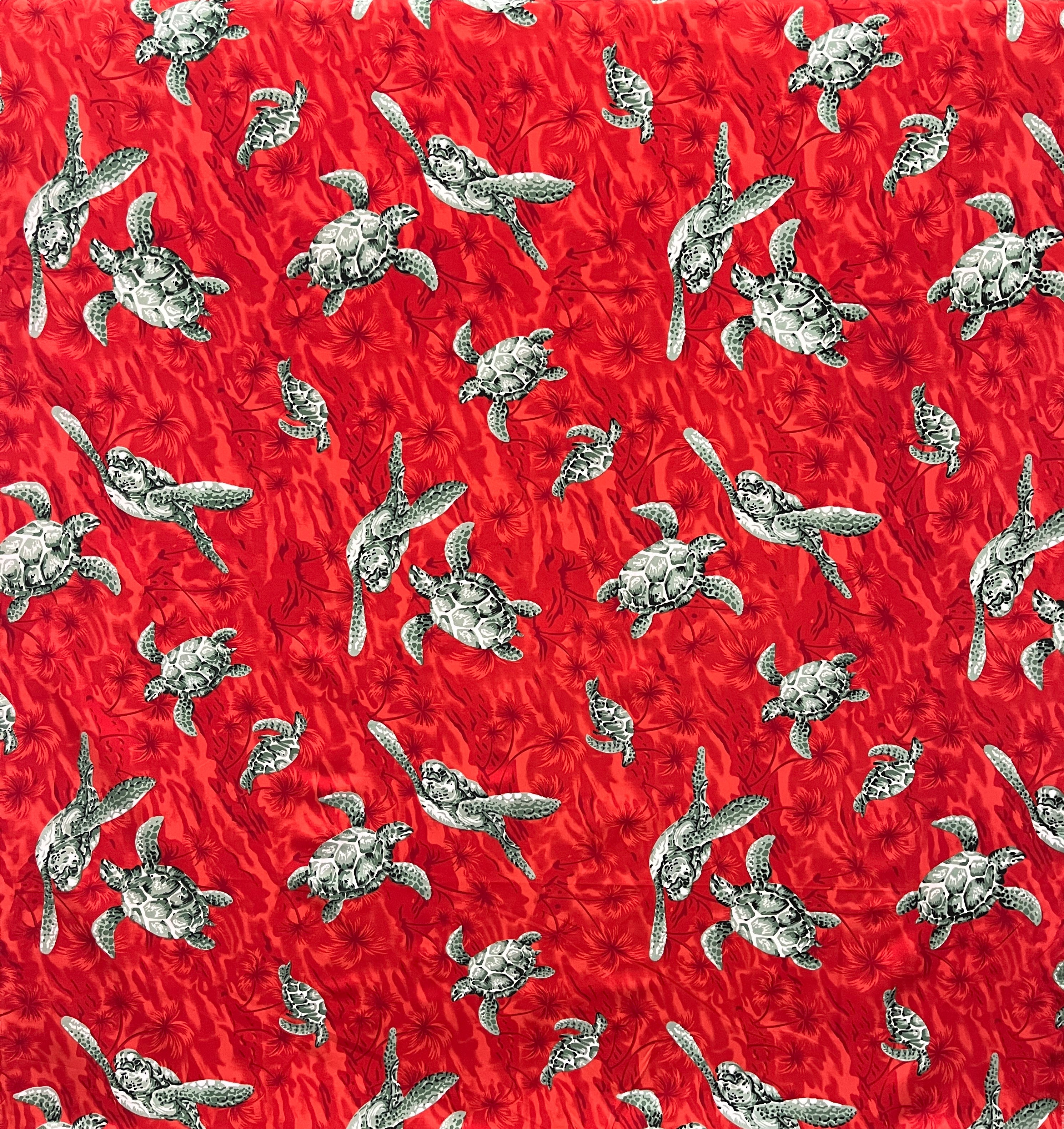 Swimming Turtles Peachskin Fabric | Islands Fabric